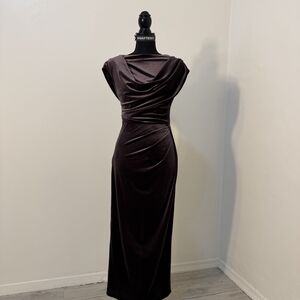Evening Gown/ Sixdo “Teak Velvet” Pencil Dress – Color-Shifting, Rare Dress